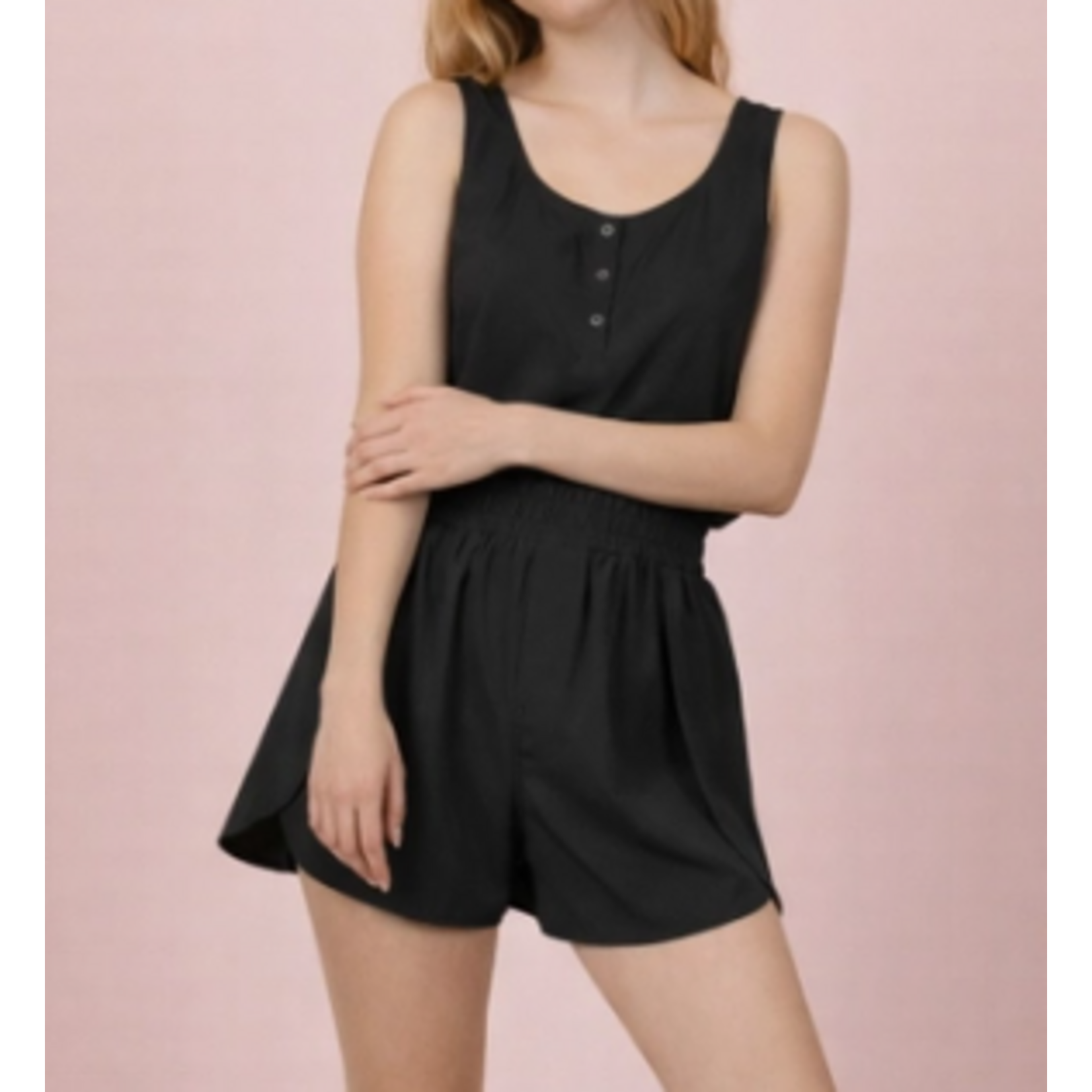 Very J Very J - Button Down Activewear Romper