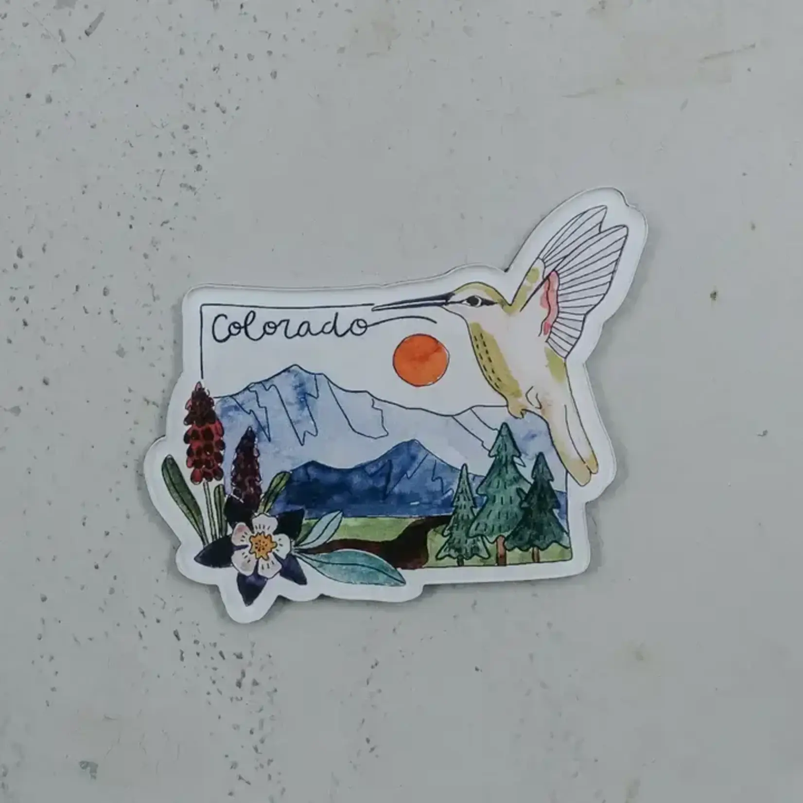 Sticker Girl Sticker Girl Colorado Hummingbird Acrylic Magnet
