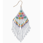 ZAD ZAD Multicolor Bouquet Bead Flower Earrings
