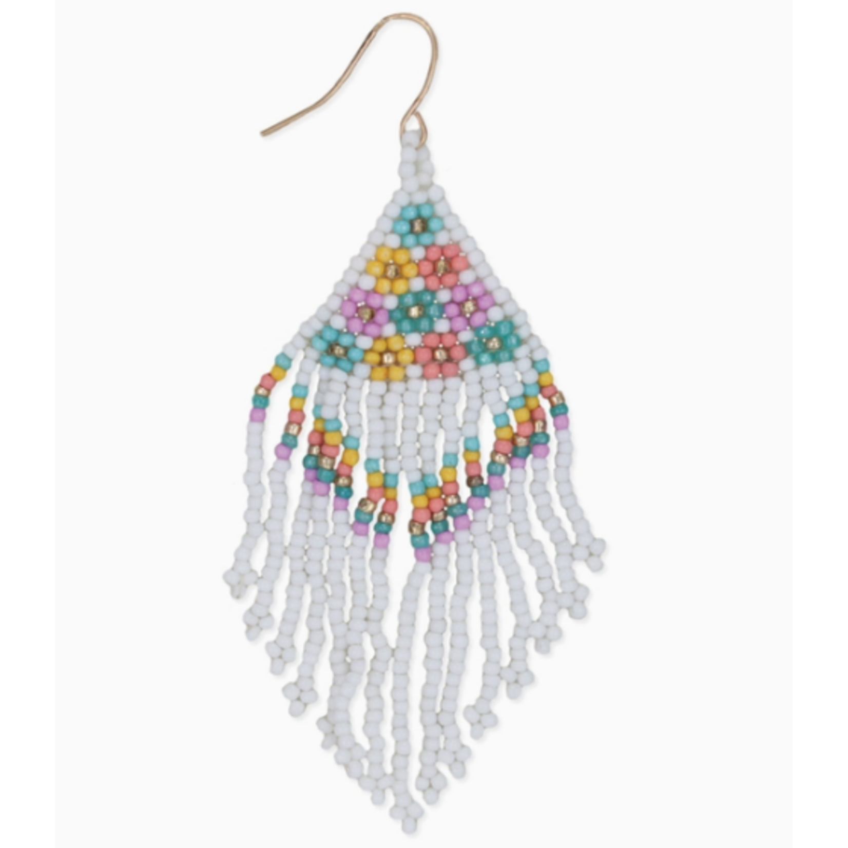 ZAD ZAD Multicolor Bouquet Bead Flower Earrings