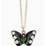 ZAD ZAD Pure Nature White Tulip Butterfly Necklace