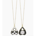 ZAD ZAD Tell My Fortune Black White Planchet Necklace