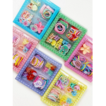 L&R Mini Hair Clips and Hair Tie Set in Cute Case