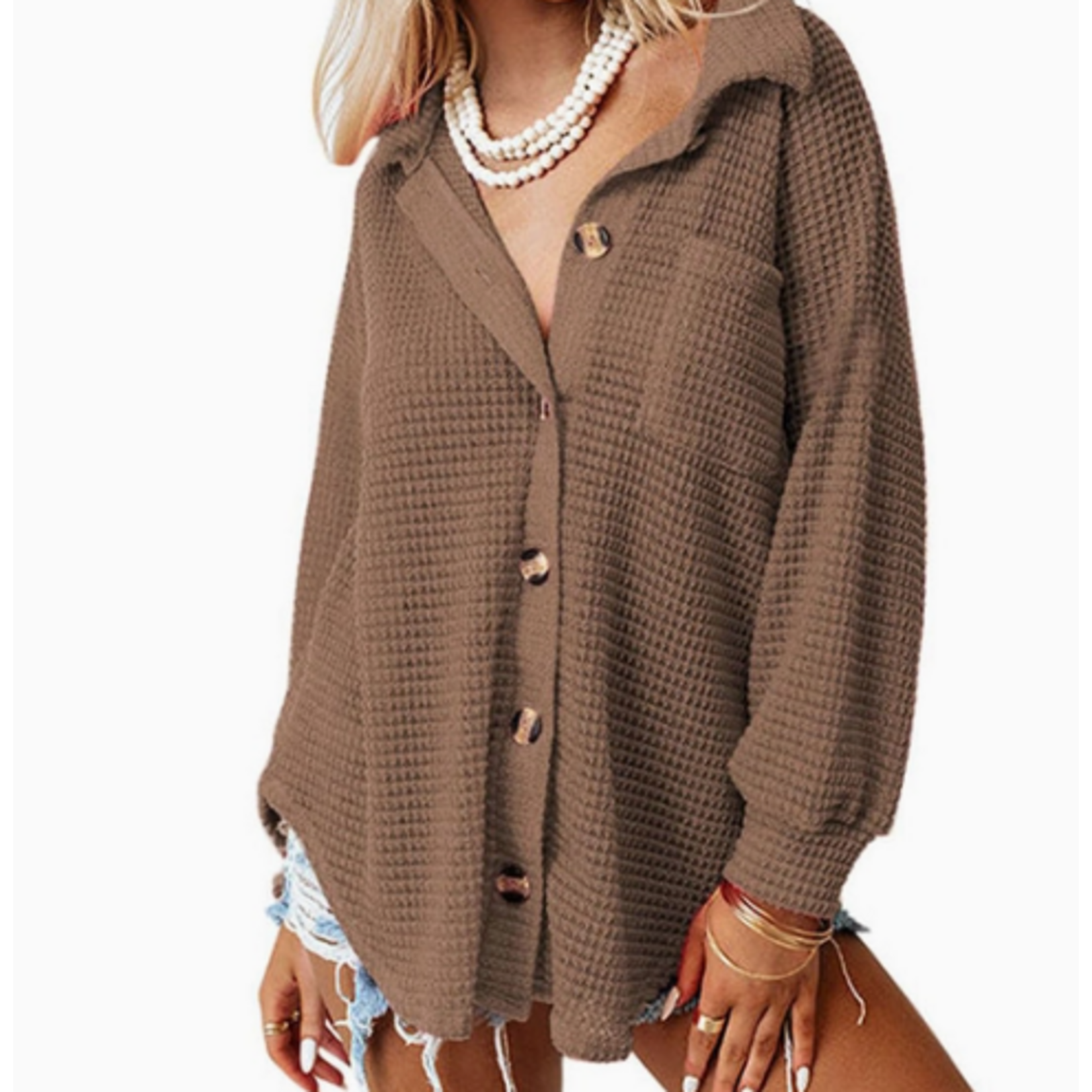 Suhkasana Suhkasana Casual Waffle Knit Shirt