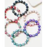L&R Soft Tone Beaded Stretch Glass Bracelet