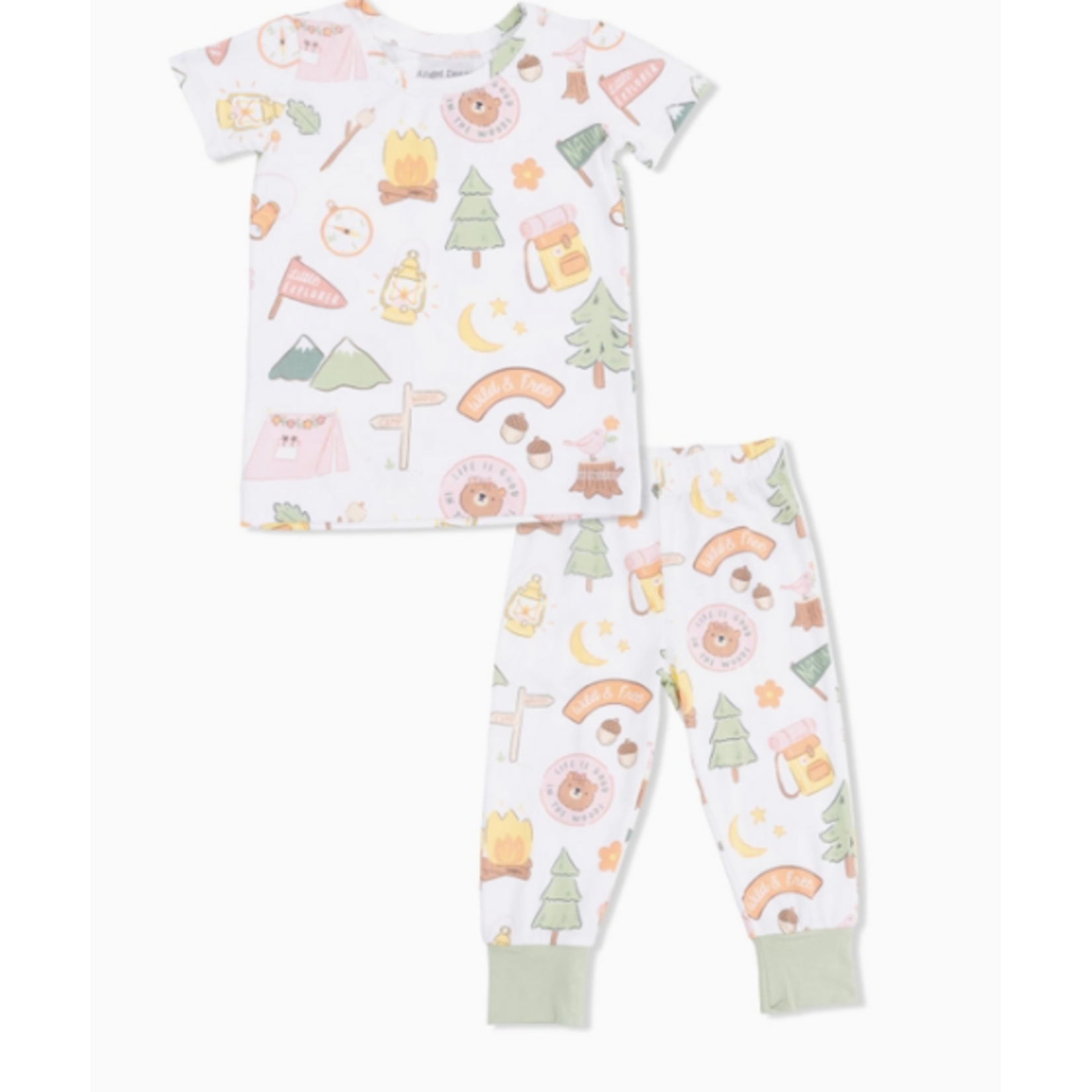 Angel Dear Angel Dear Camping Pink - PJ Set