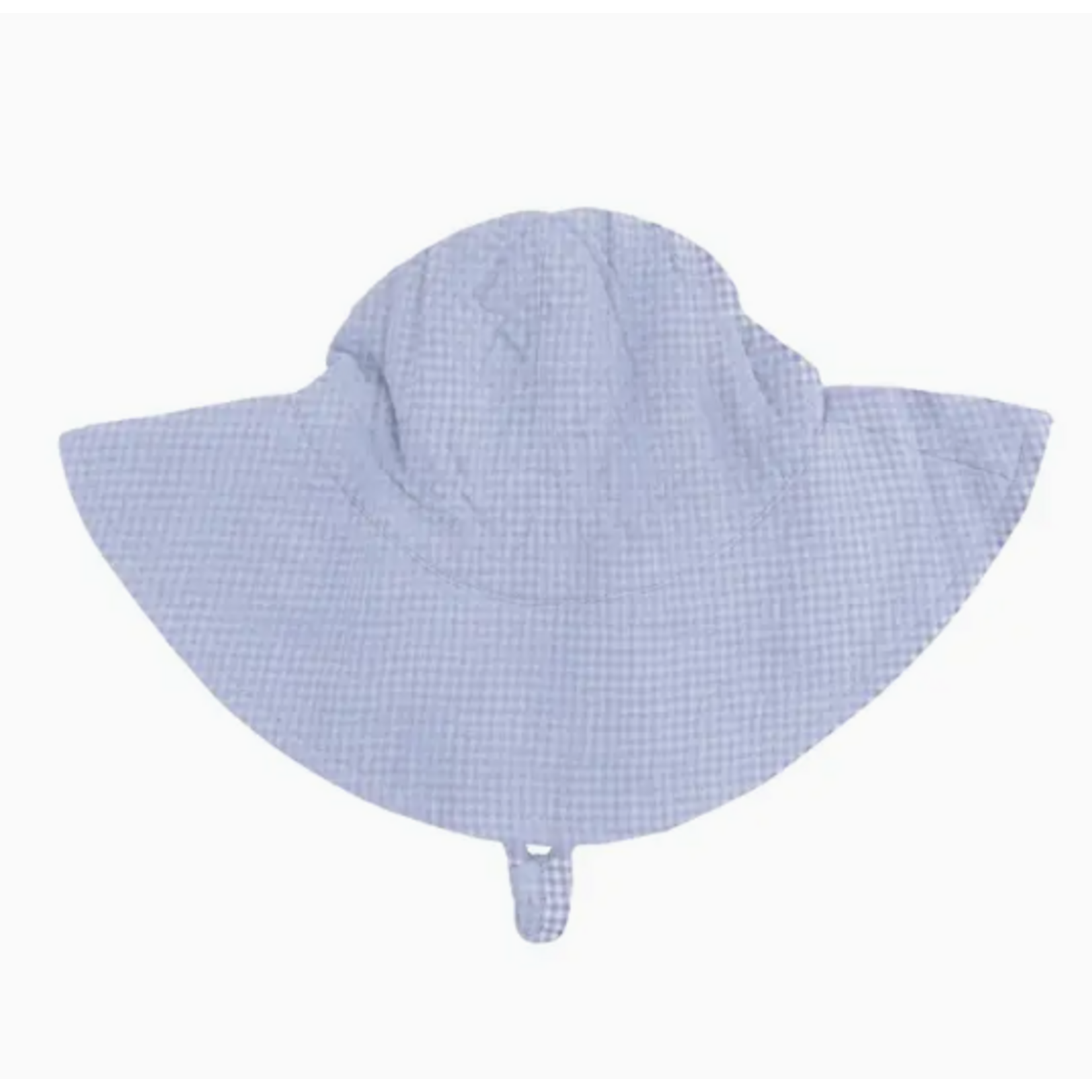 Angel Dear Micro Gingham Blue Blizzard - Wide Brim Sun Hat