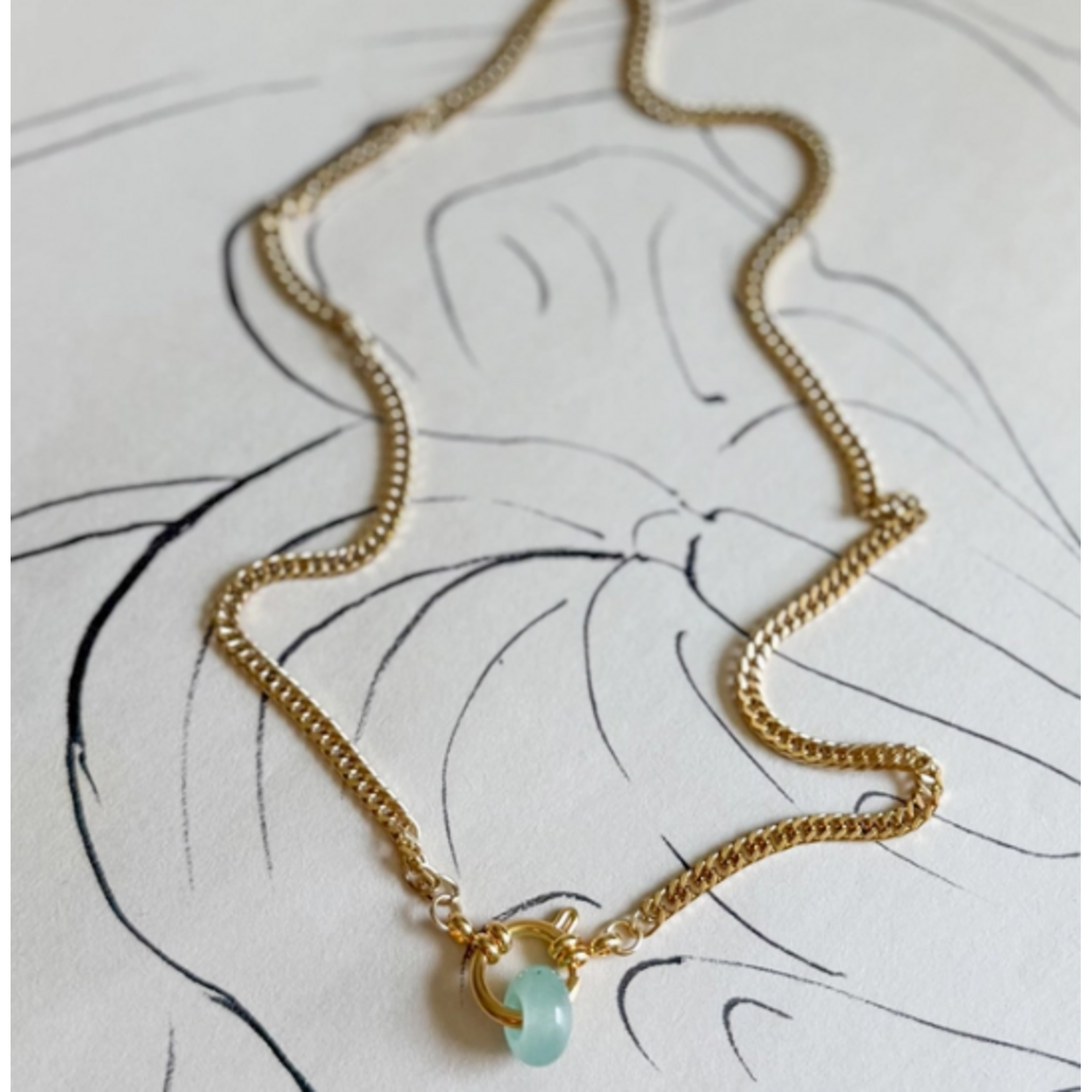 Natalie Clare Natalie Clare Aventurine Ring Necklace