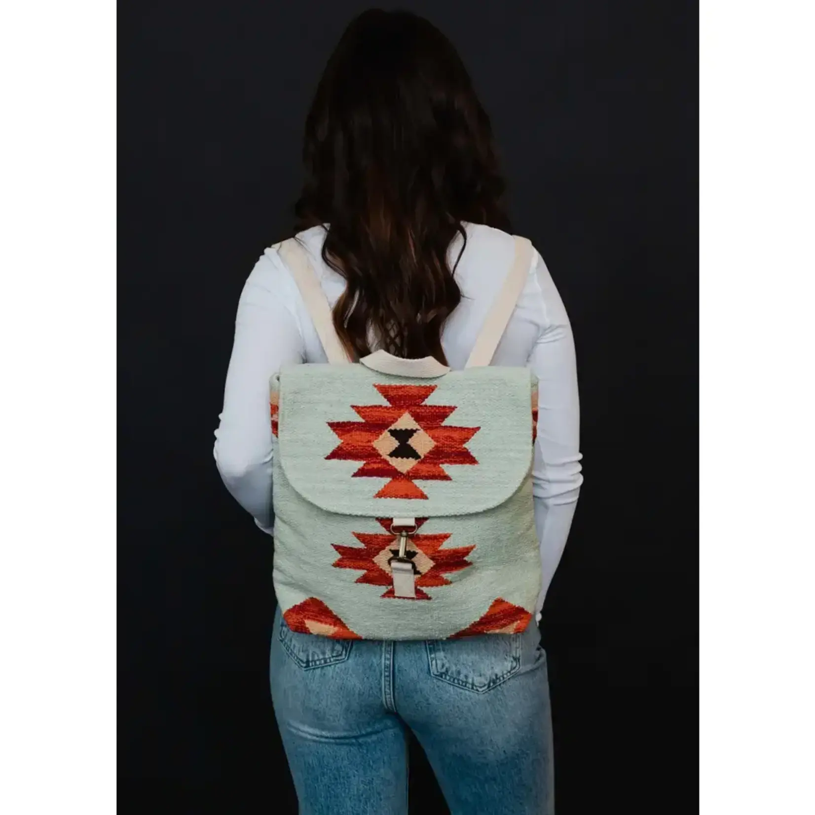 Panache Apparel Panache Apparel Mint & Multicolored Aztec Backpack