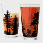 Black Lantern Black Lantern Bigfoot in the Forest Pint Glasses