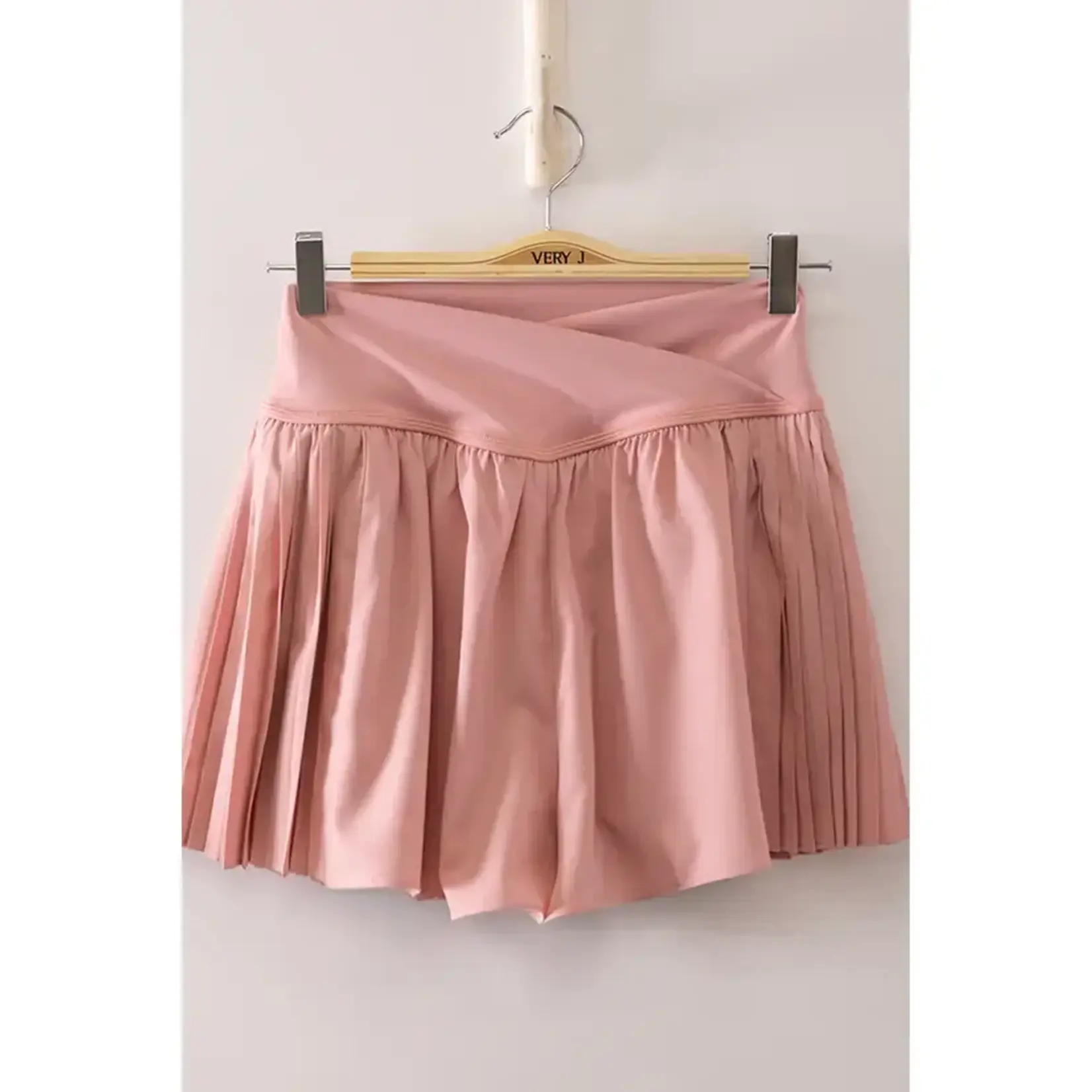 Very J Very J Side Pleated Detail Activewear Shorts