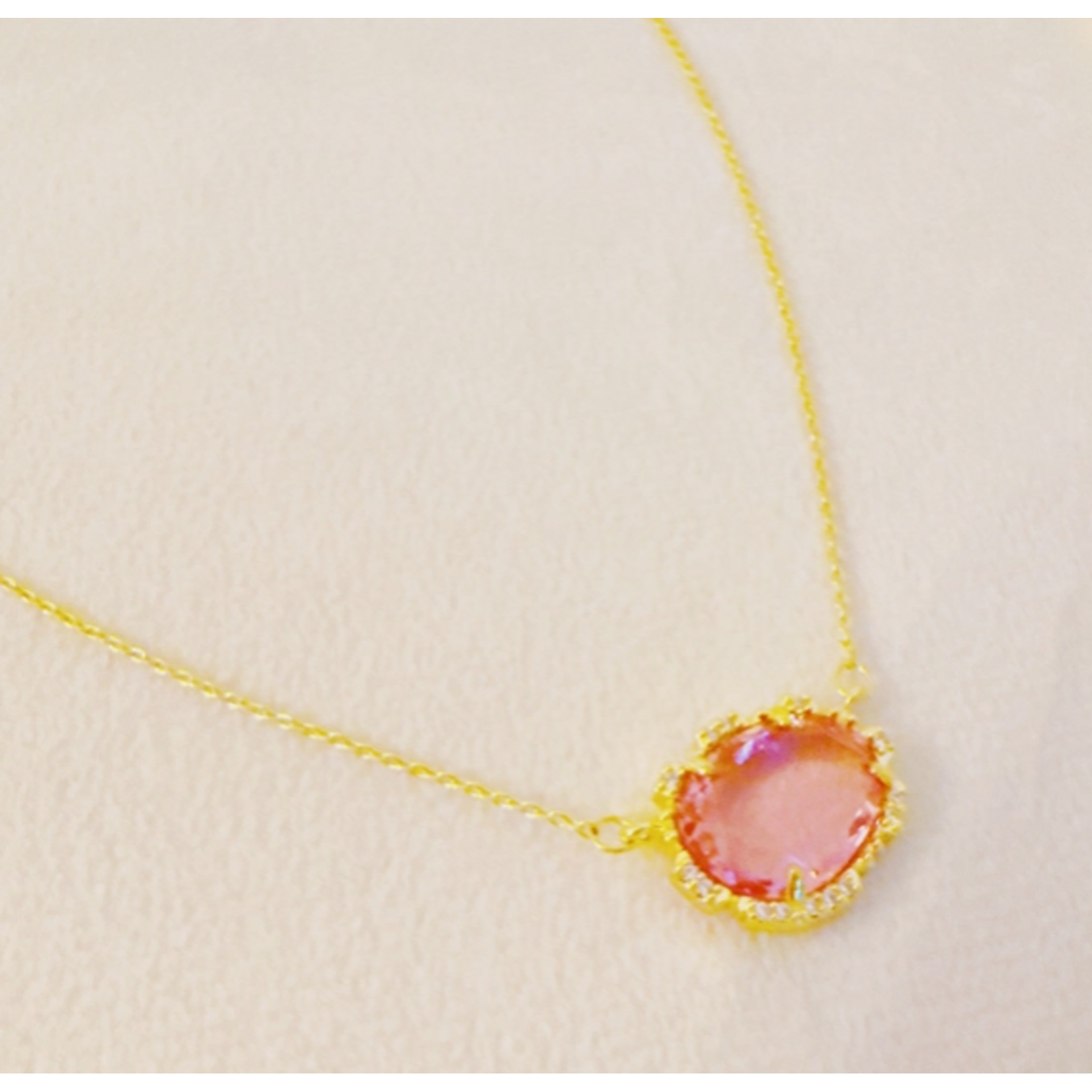 Ellison+Young E&Y Clustered Glass Jewel Necklace Pink