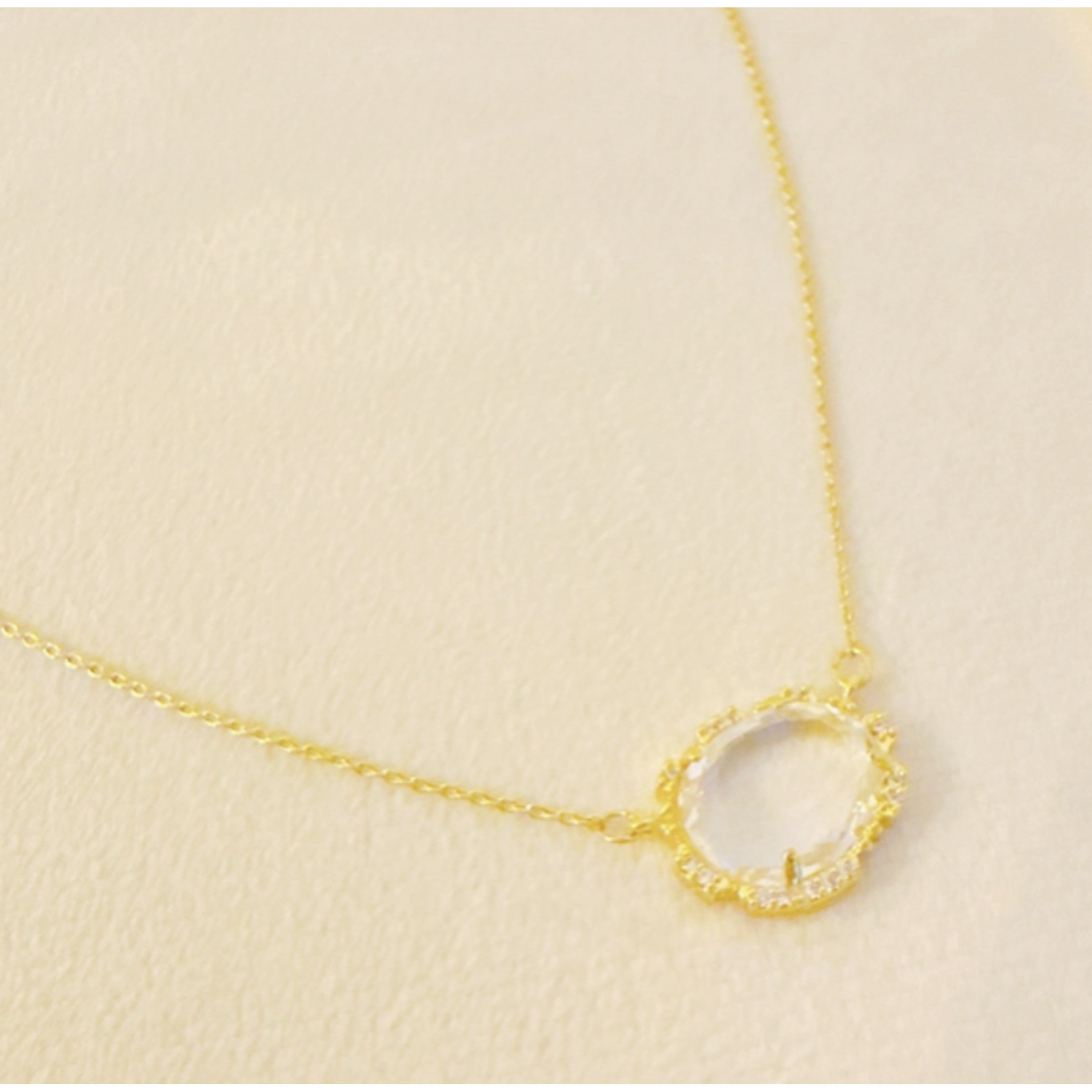 Ellison+Young E&Y Clustered Glass Jewel Necklace Clear