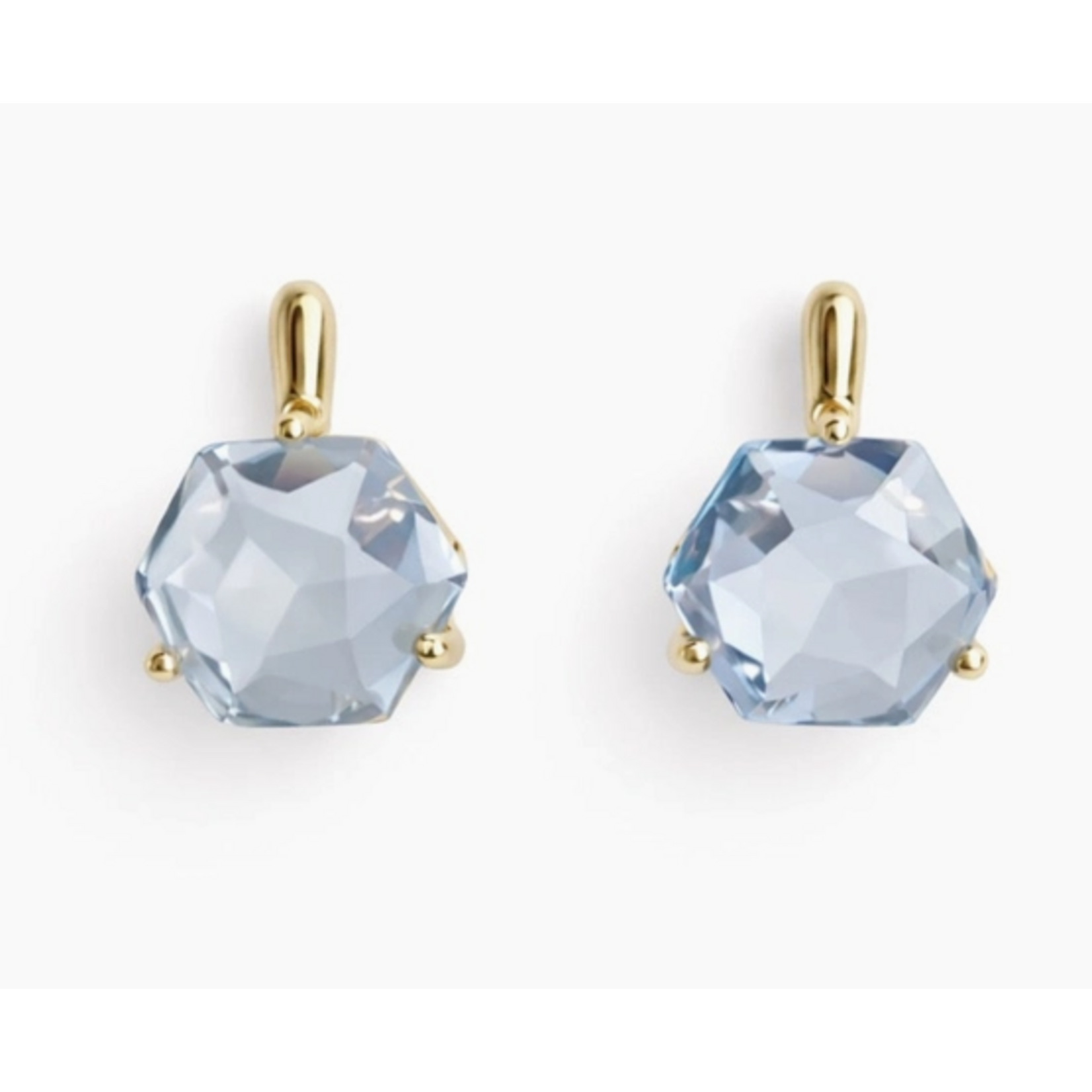Ellison+Young E&Y Gilded Prism Drop Earrings Blue Gray
