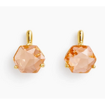 Ellison+Young E&Y Gilded Prism Drop Earrings Peach Pink