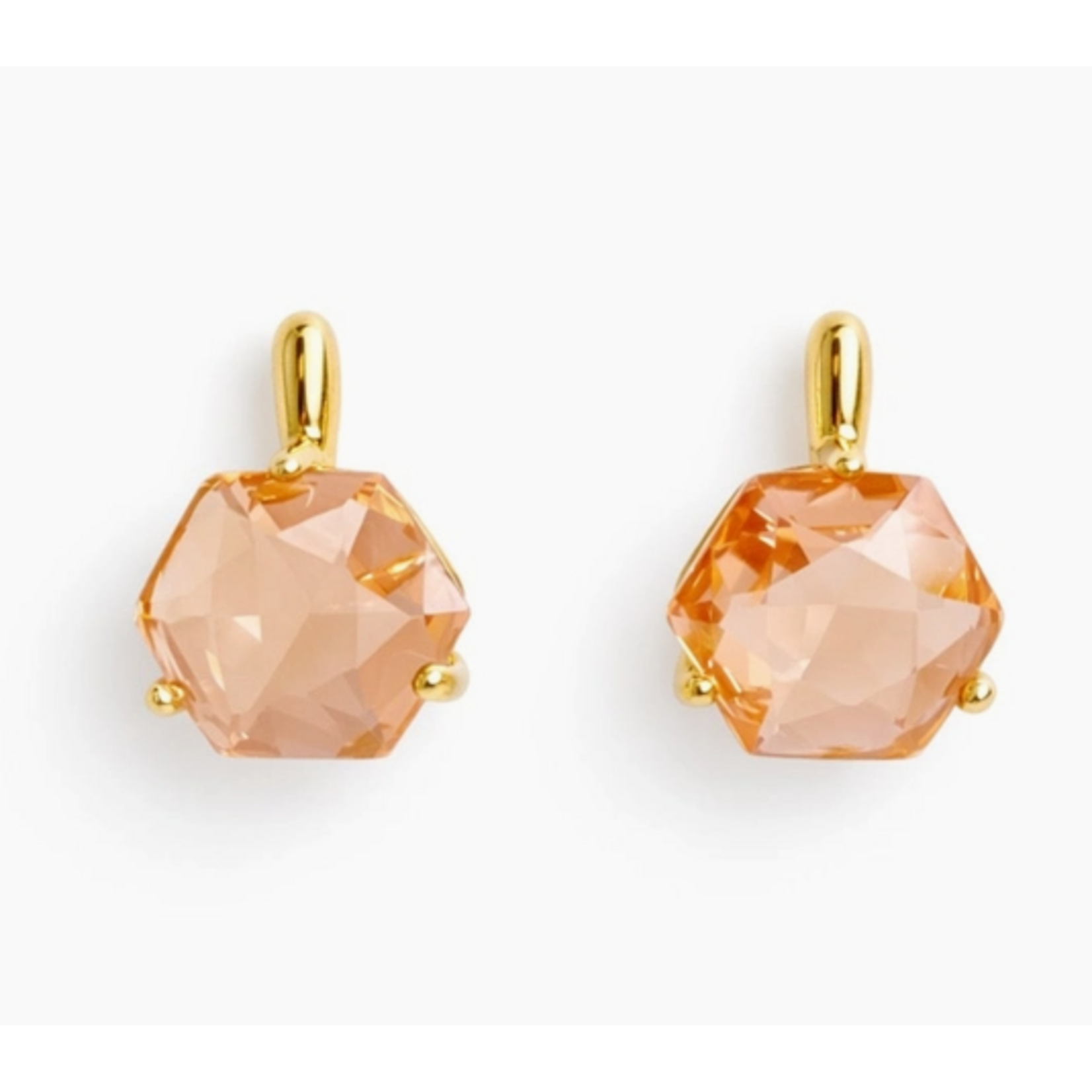 Ellison+Young E&Y Gilded Prism Drop Earrings Peach Pink
