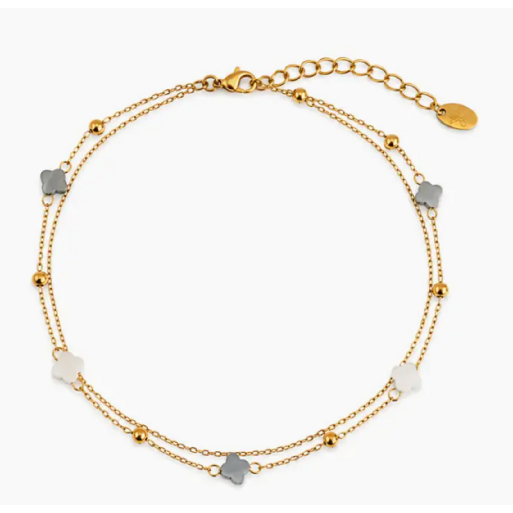Ellison+Young E+Y Petite Clover Charm Anklet