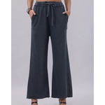 Leto Accessories Leto Acid Wash Wide-Leg Sweatpants