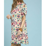 Vanilla Monkey VM Abstract Floral Shift Dress