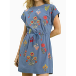 Vanilla Monkey VM Embroidered Floral Mini Dress