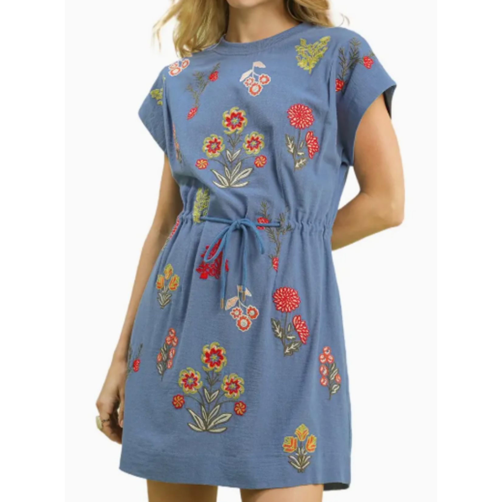 Vanilla Monkey VM Embroidered Floral Mini Dress