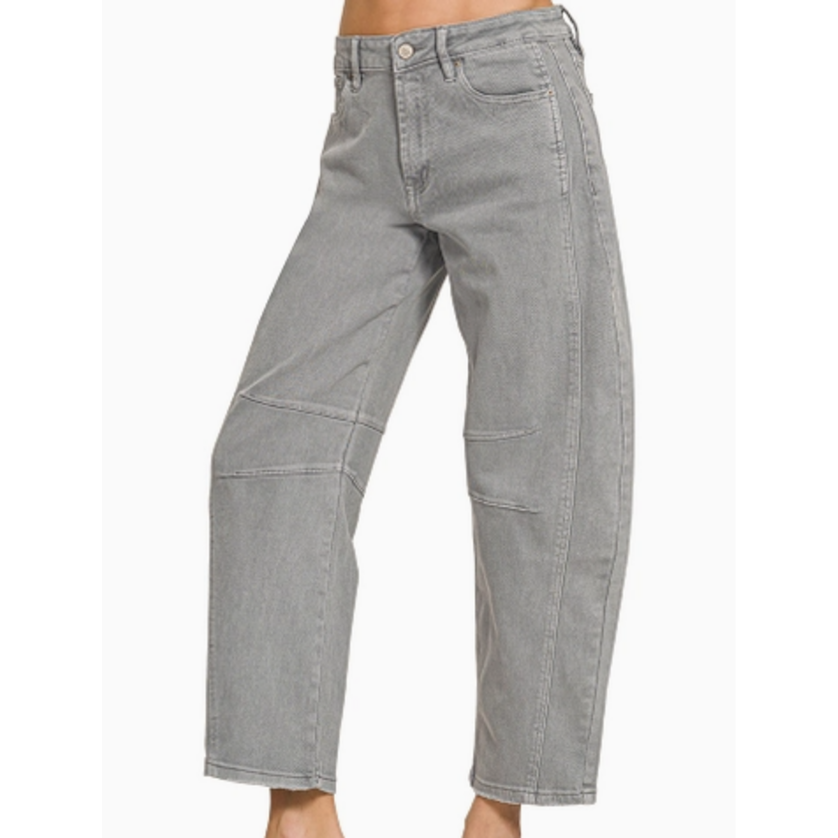 Vanilla Monkey VM High Rise Barrel-Leg Color Denim Pants