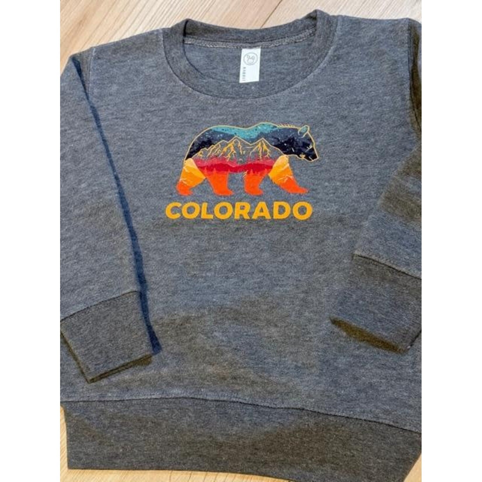Mountain Standard Time Apparel MST Rainbow BearToddler Crewneck