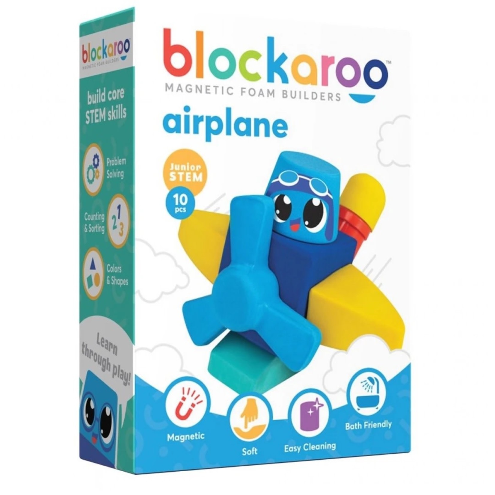 Blockaroo Magnetic Foam Builder Blocks - Airplane