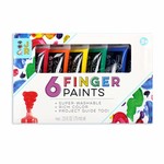 Junior Washable Finger Paints (6 rich colors)