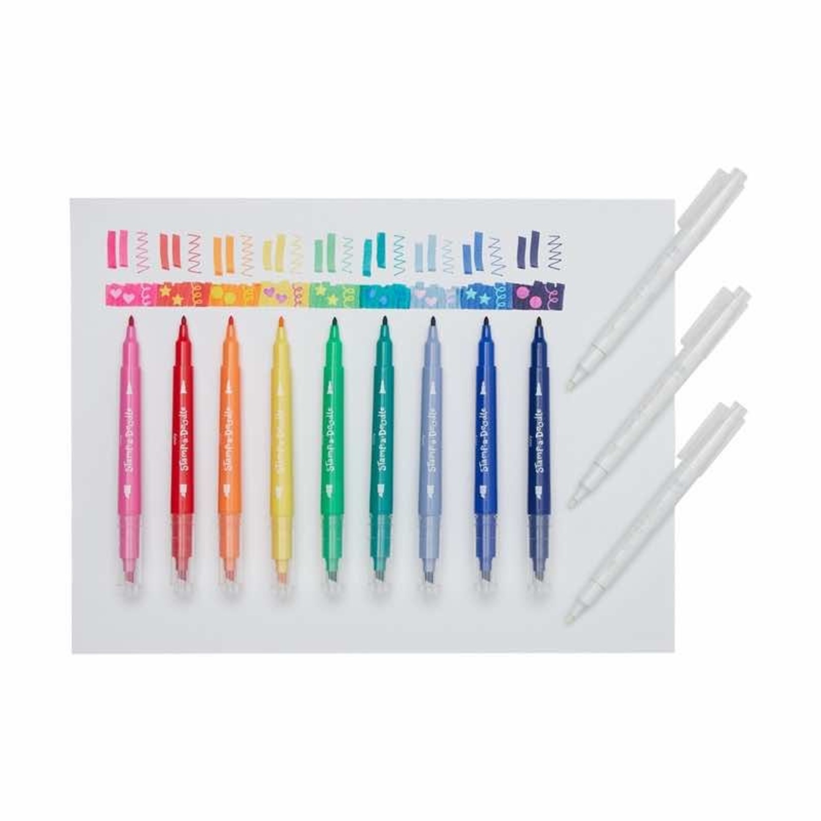 Ooly Stamp-A-Doodle Double-Ended Markers (Set of 12)