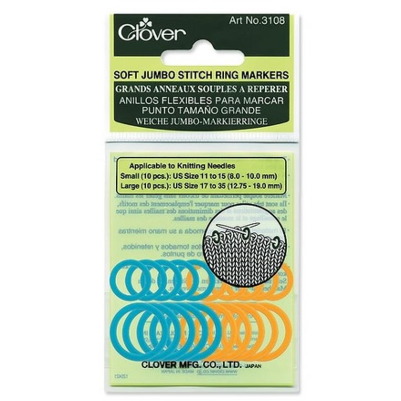 Clover Clover - Soft Jumbo Stitch Ring Markers - 3108