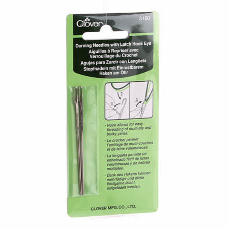 Clover Clover Darning Needles with Latch Hook Eye (3160)