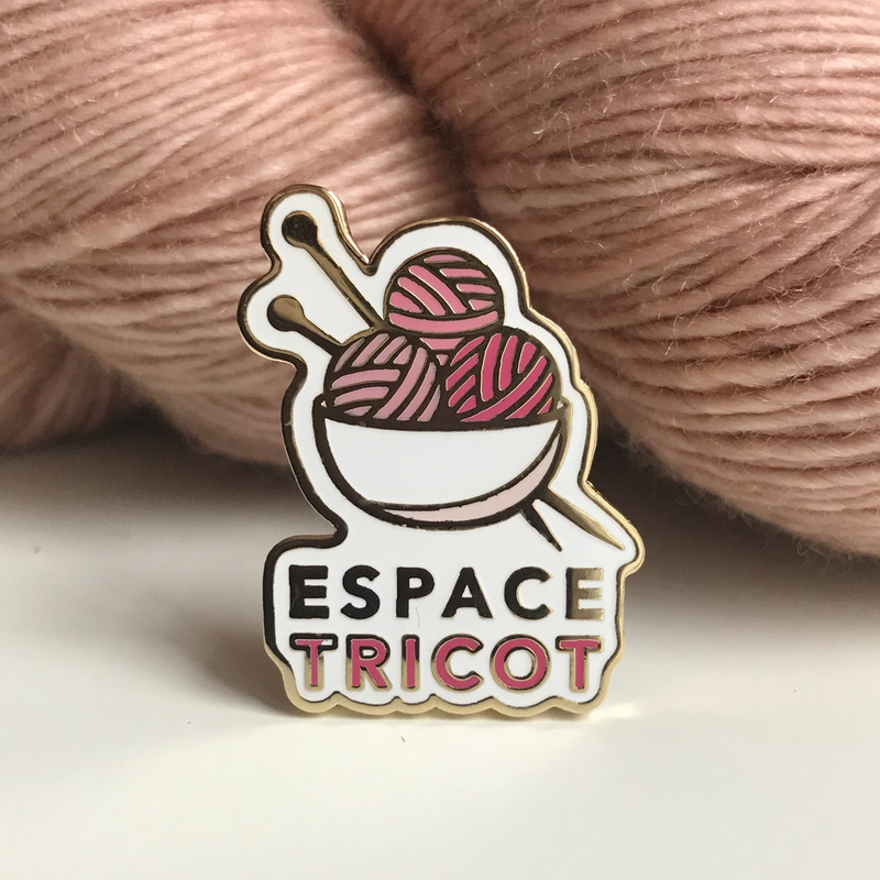 Espace Tricot Twill & Print Hard Enamel Pin, Espace Tricot
