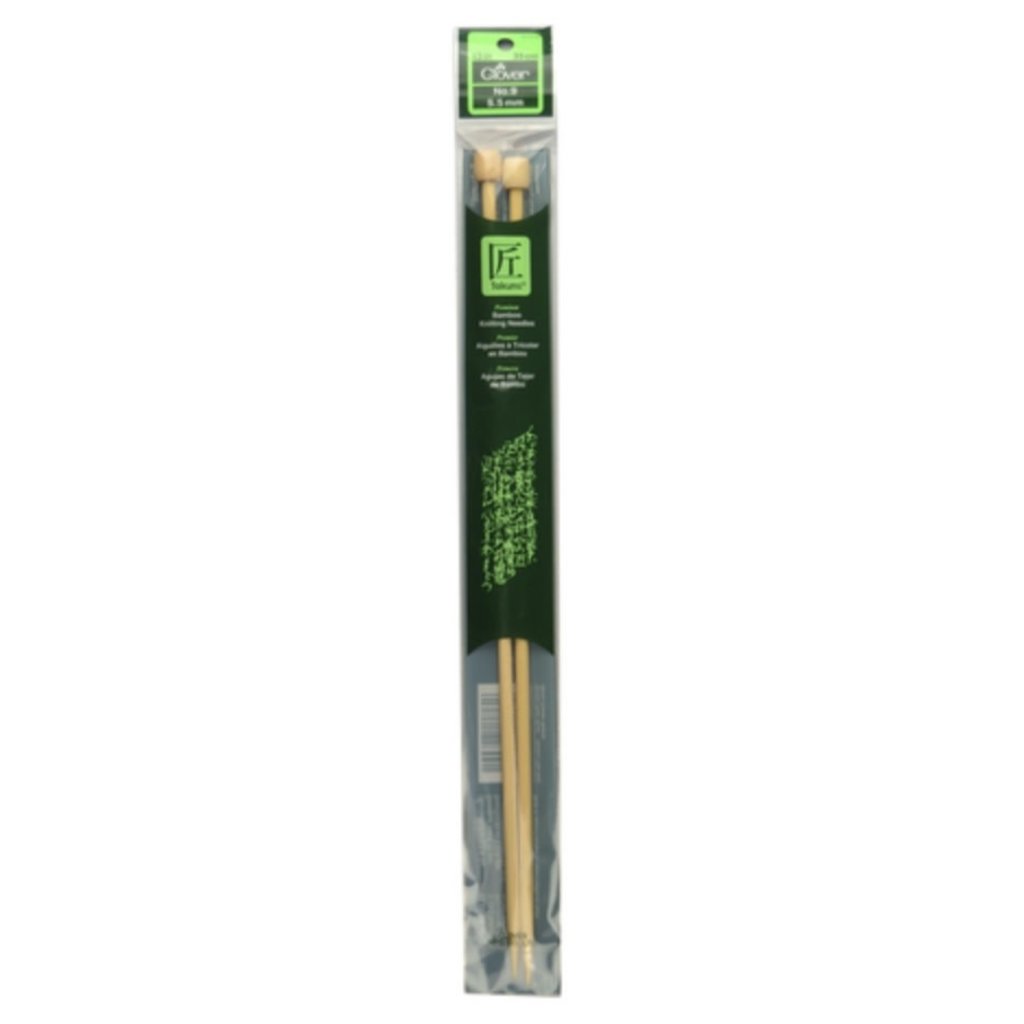 Clover Clover - Bamboo 9-inch (23 cm) Straight Needles