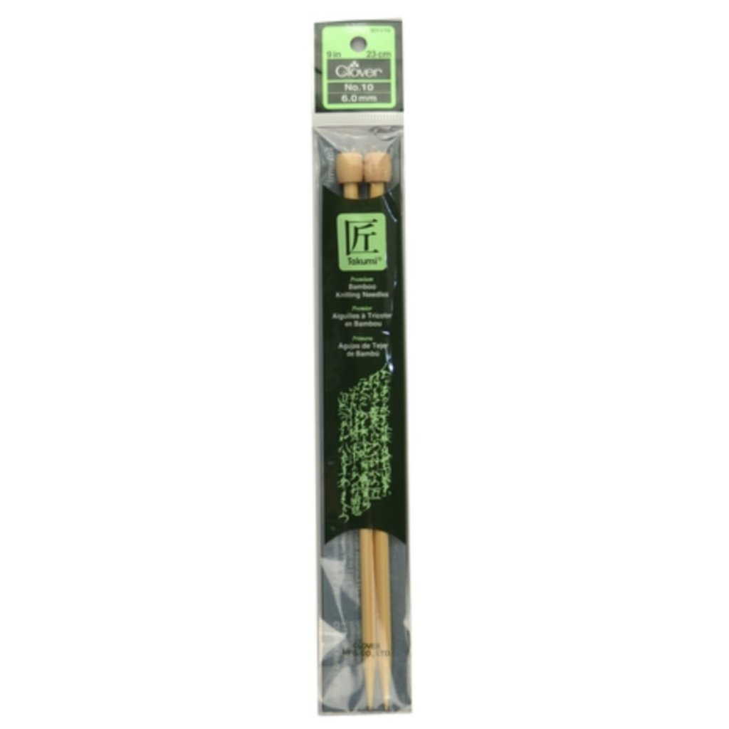Clover Clover - Bamboo 9-inch (23 cm) Straight Needles