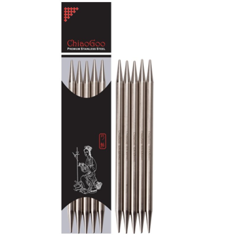 Premium Bamboo Double Point Needles - 5.0 mm US 8 - 8 Inches