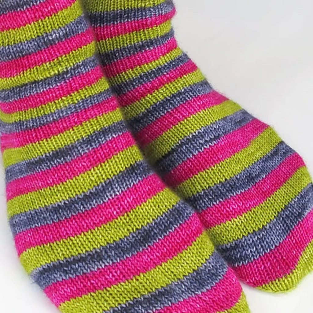 Easy Textured Socks with Stripes Knitting Pattern - Textural Socks