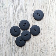 Dill Button - Two Hole Black Button - 20 mm - 211082