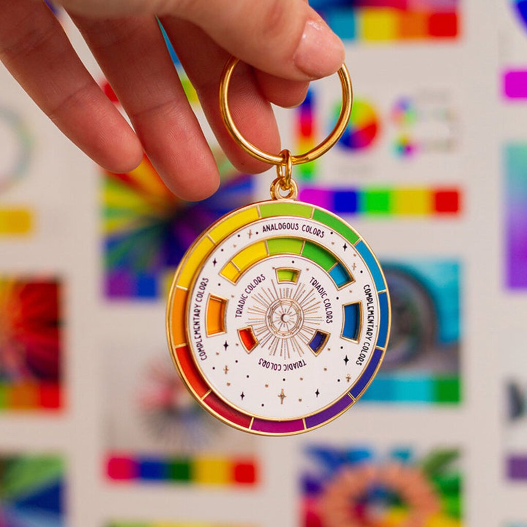 Porte-clés roue des couleurs Color Wheel par The Gray Muse