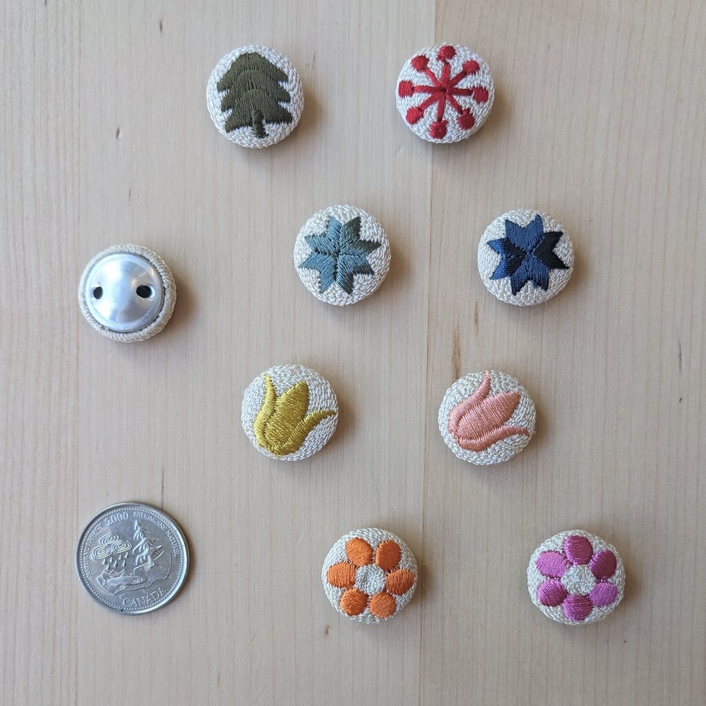 Ikigai Embroidered Buttons
