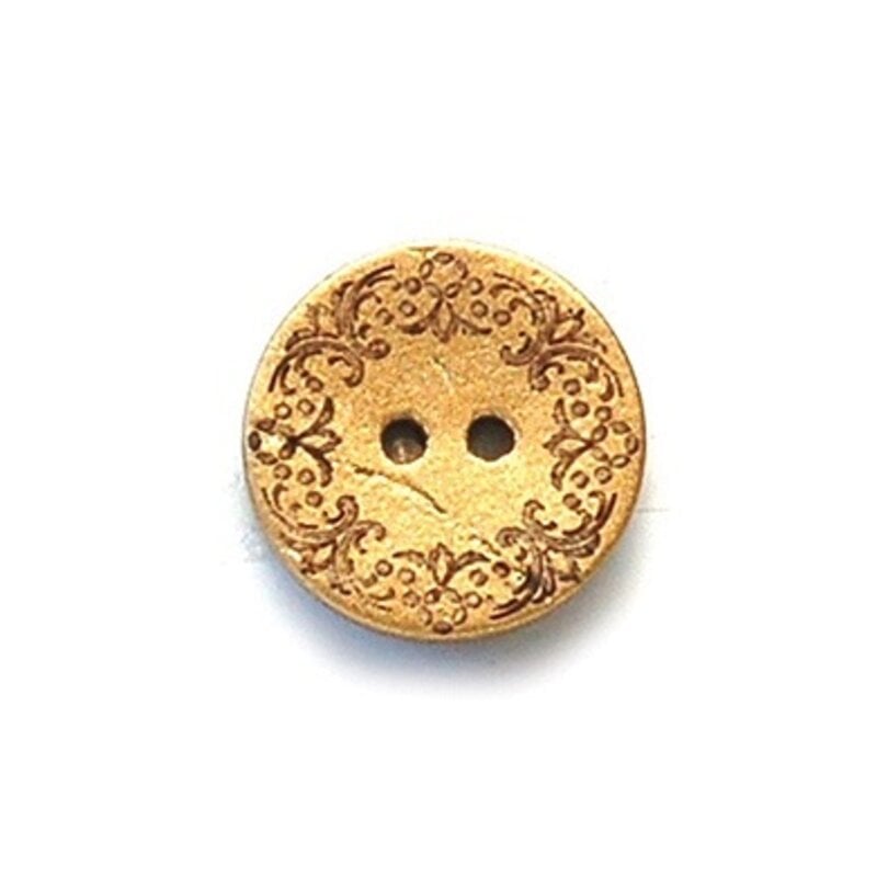 Skacel 18 mm Gold Coconut 2-Hole Button