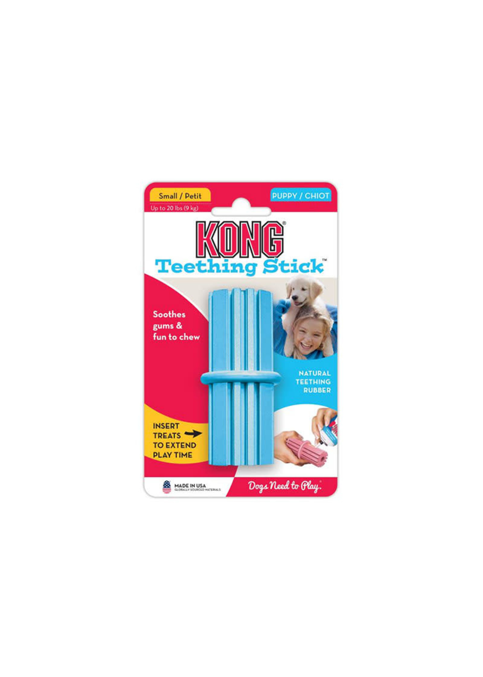 KONG KONG Pink & Blue Puppy Teething Stick SM