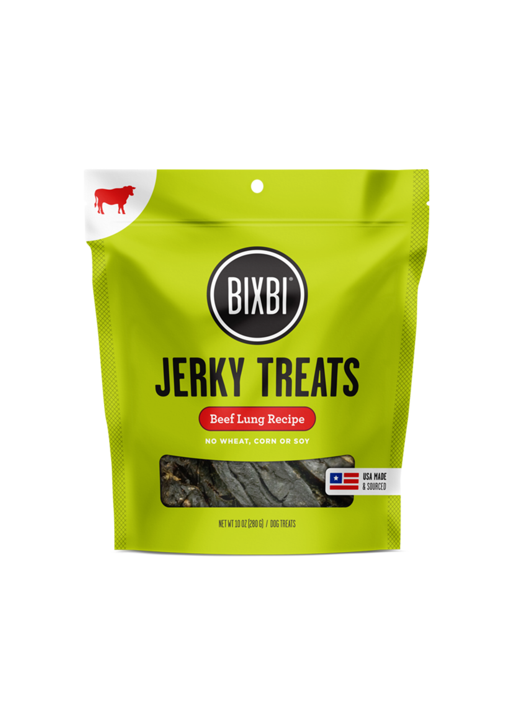 Bixbi Original Beef Lung Jerky 10oz Dog Treats Fetch Pet Emporium