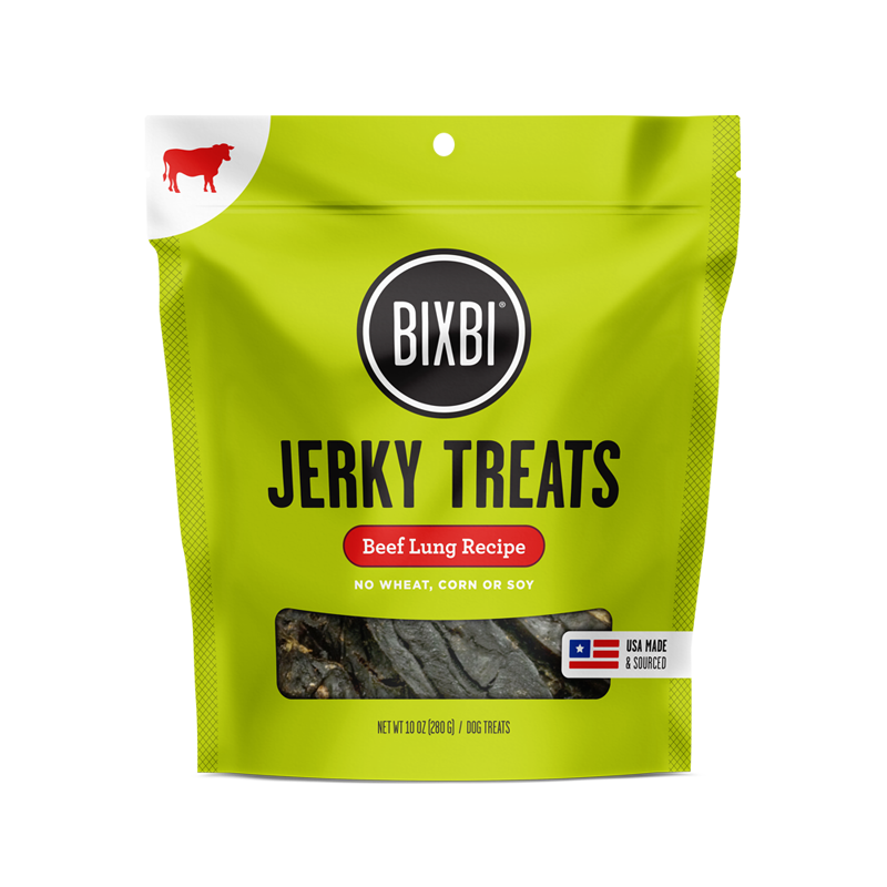 Bixbi Original Beef Lung Jerky 10oz Dog Treats Fetch Pet Emporium