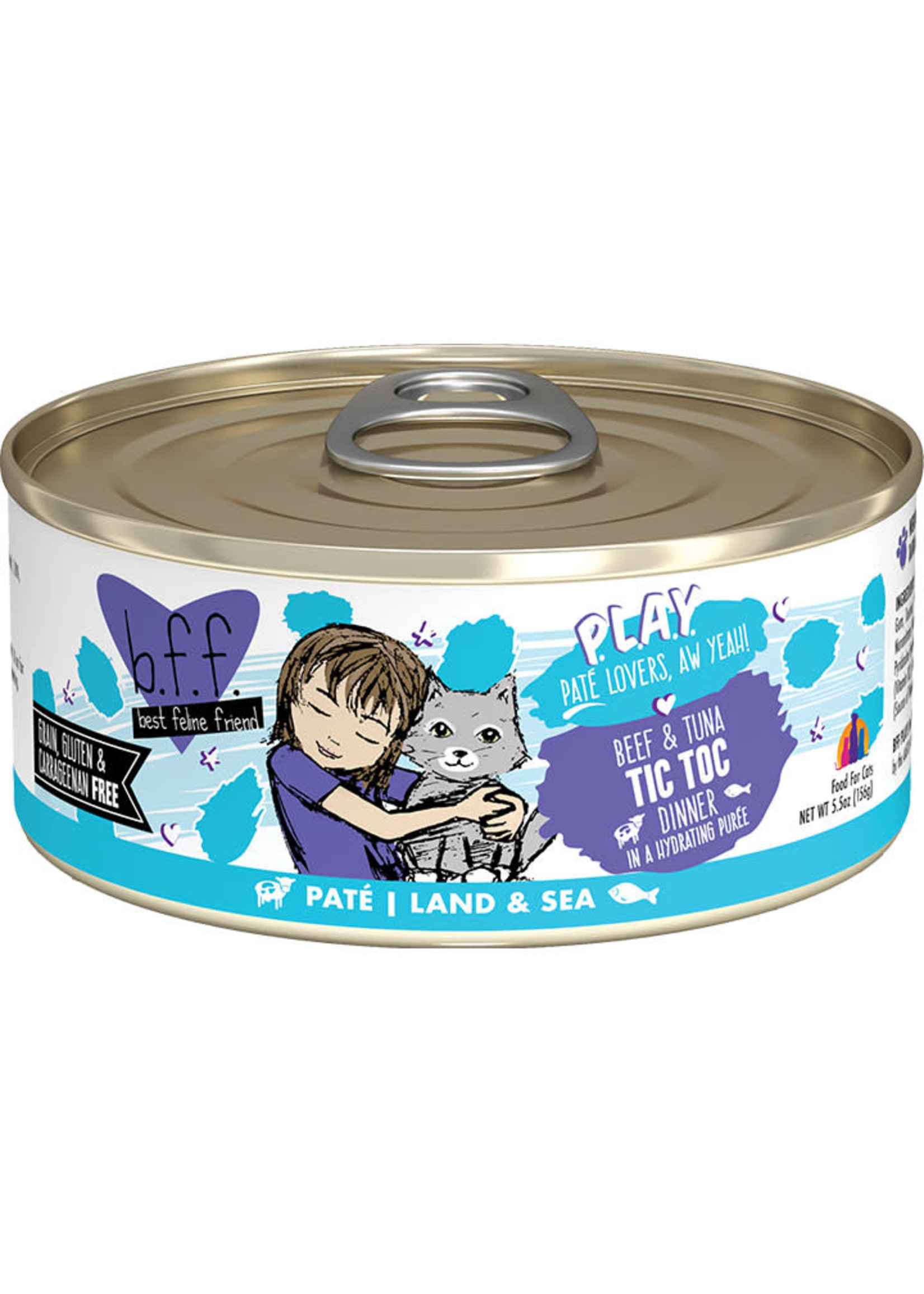 Weruva Weruva BFF - Tic Toc Beef & Tuna Pate 5.5oz Can Cat Food