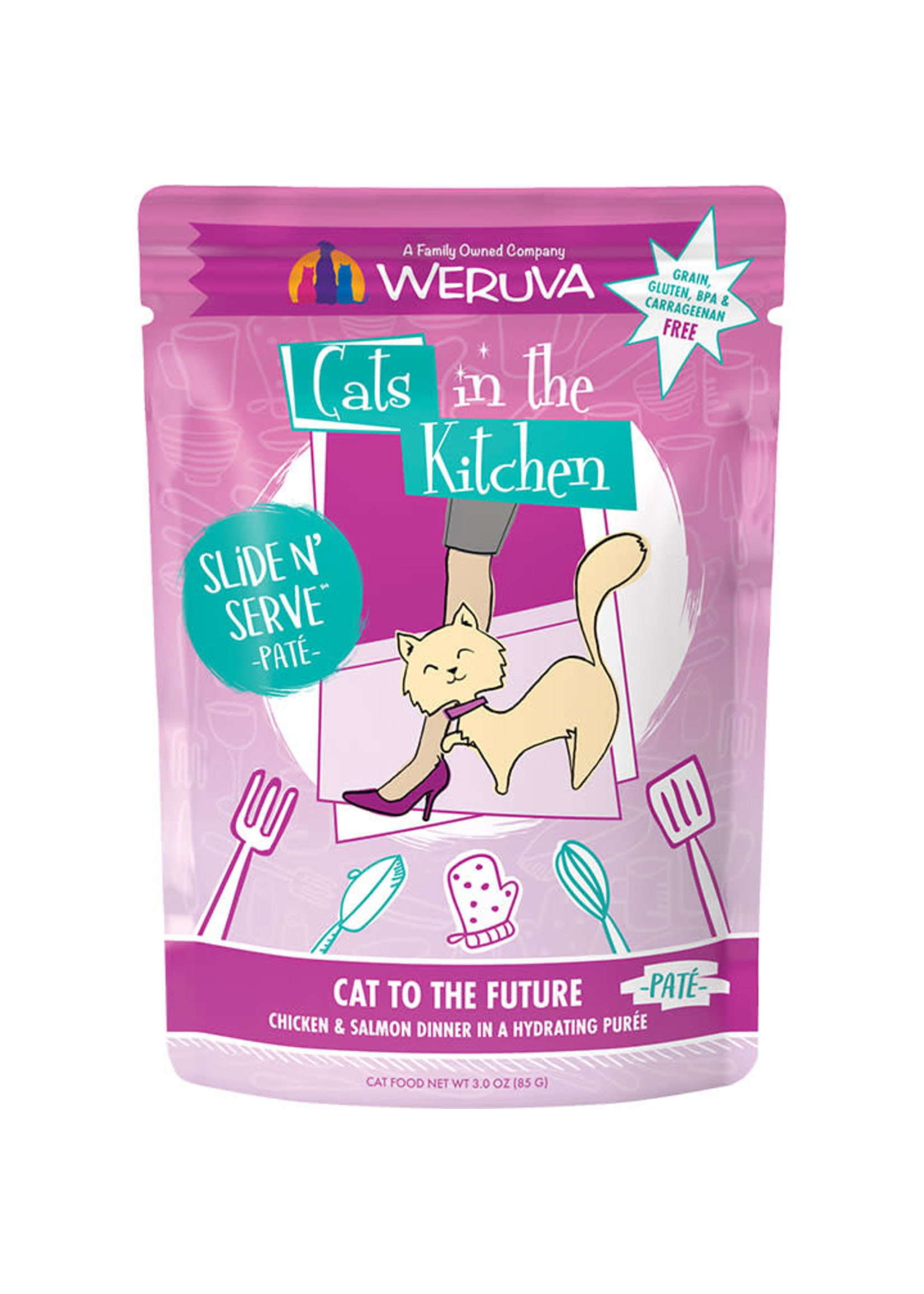 Weruva Weruva Cats in the Kitchen - Cat to the Future Chicken & Salmon 3oz Pouch Cat Food