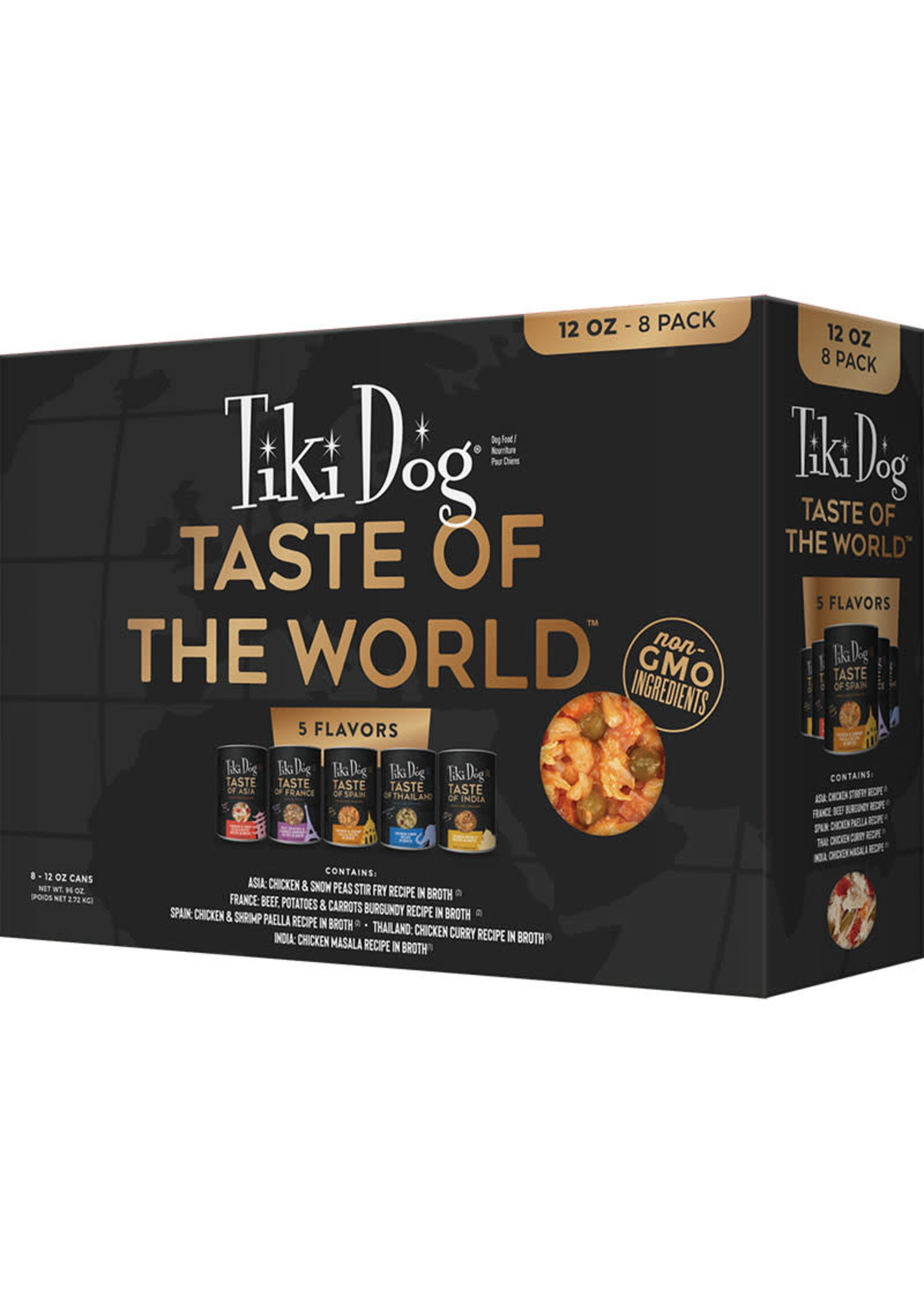 Tiki Dog Taste of the World Variety 8pack 12 Can Dog Food Fetch Pet
