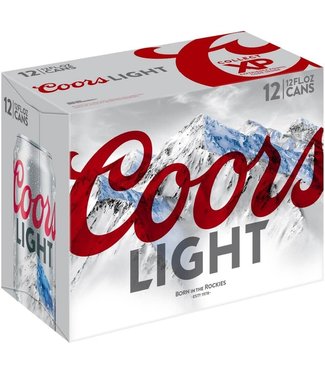 COORS LIGHT 12 PACK CAN