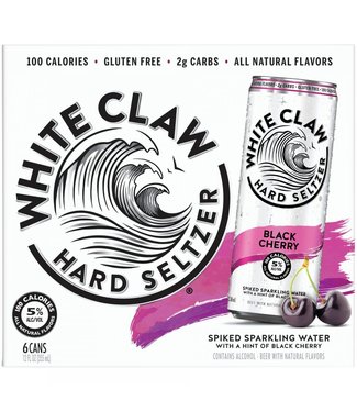 WHITE CLAW BLACK CHERRY 6PK 12OZ CANS