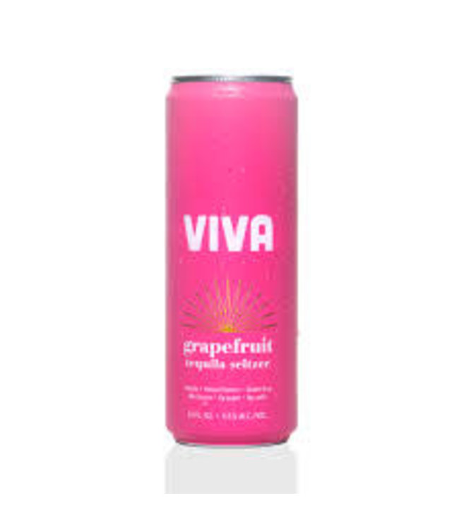 VIVA GRAPEFRUIT TEQUILA SELTZER 4PK 12OZ CANS